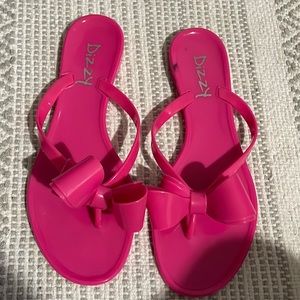 pink and blue sandals